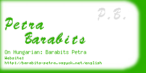 petra barabits business card